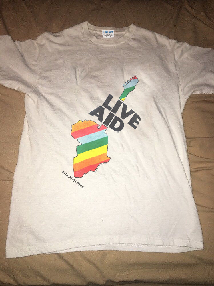 Vintage LIVE AID 1985 PHILADELPHIA concert Queent-shirt