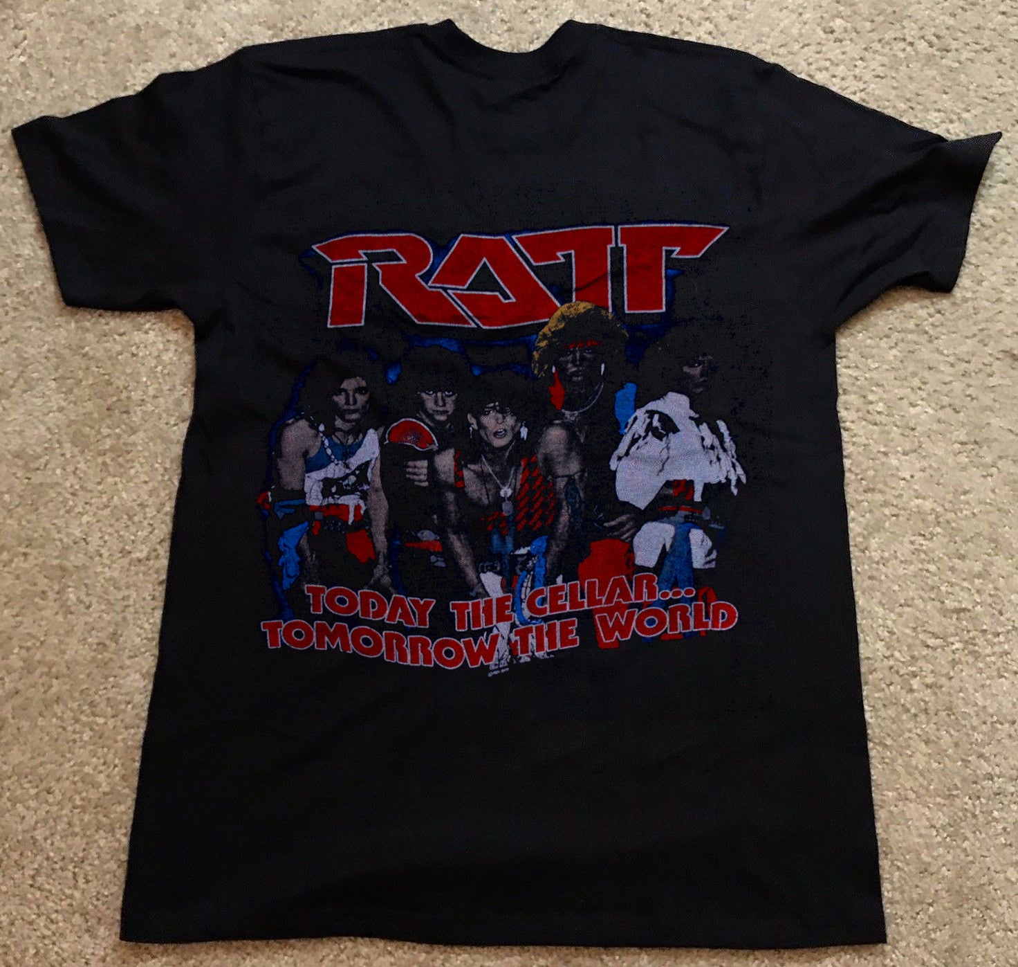 RATT VINTAGE 1984 Concert Tour PATROL Today the cellar tomorrow the world shirt