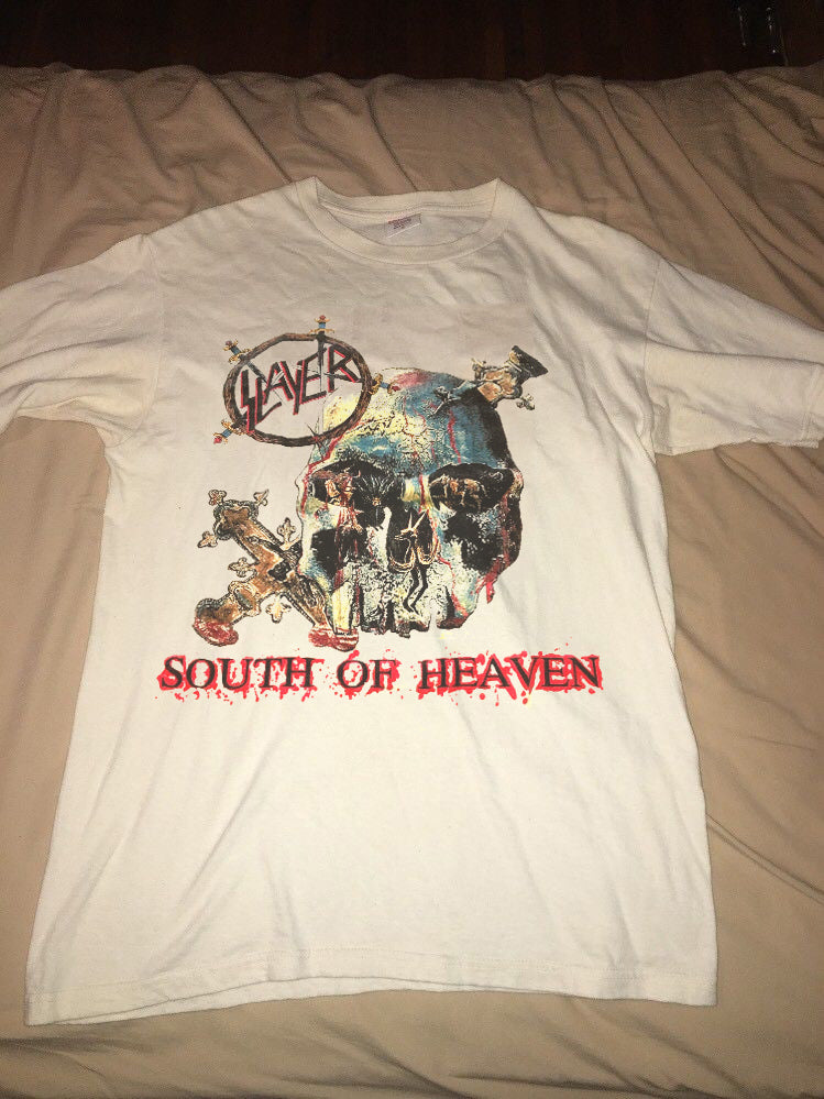 Slayer 190 South of Heaven white shirt vintage concert vtg tour