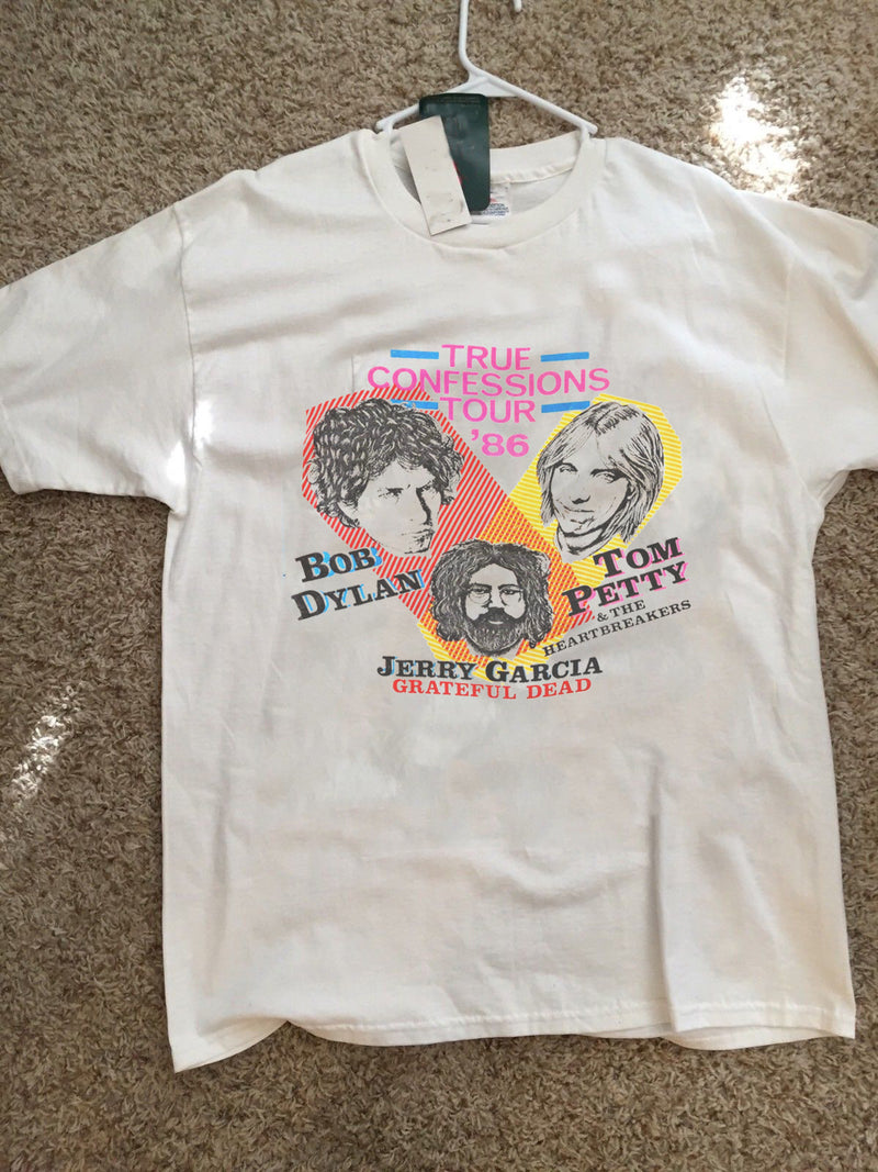 VINTAGE RARE Bob Dylan Tom Petty Jerry Garcia '86 True Confessions  Tour