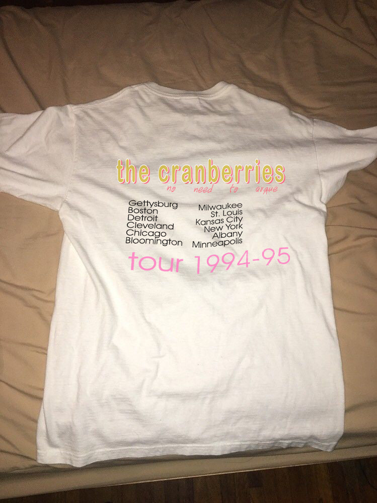 VTG The Cranberries Concert Tour T Shirt 1994-1995 No Need To Argue