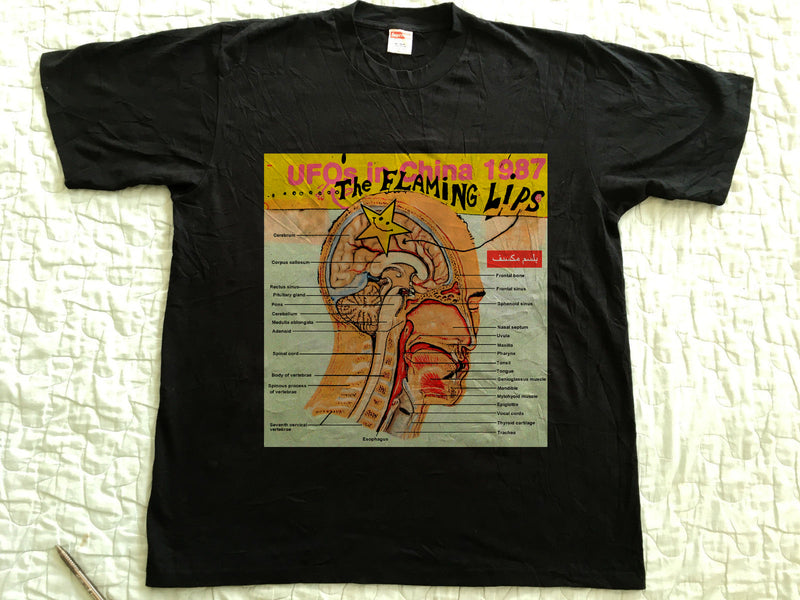 Vintage 90s Flaming Lips T-Shirt UFO’s In China 1987 Wayne Coyne