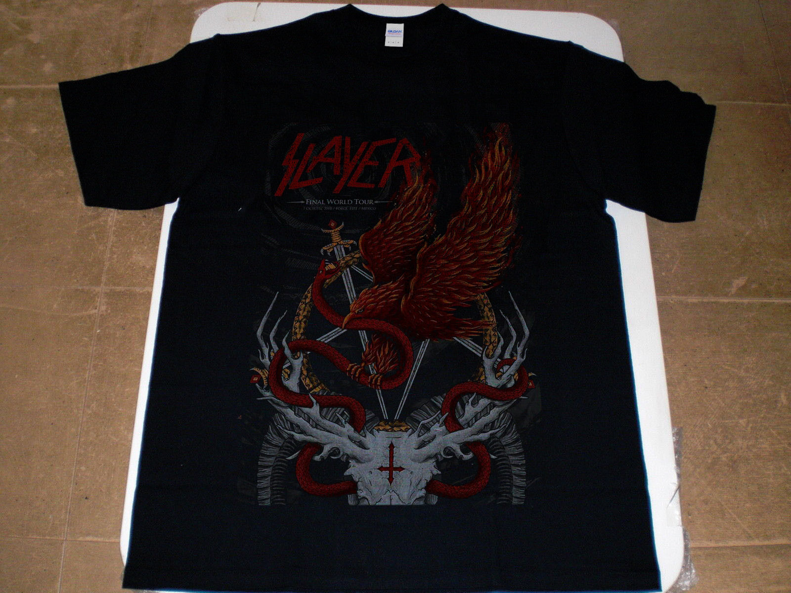 SLAYER world tour 7 october 2018 shirt