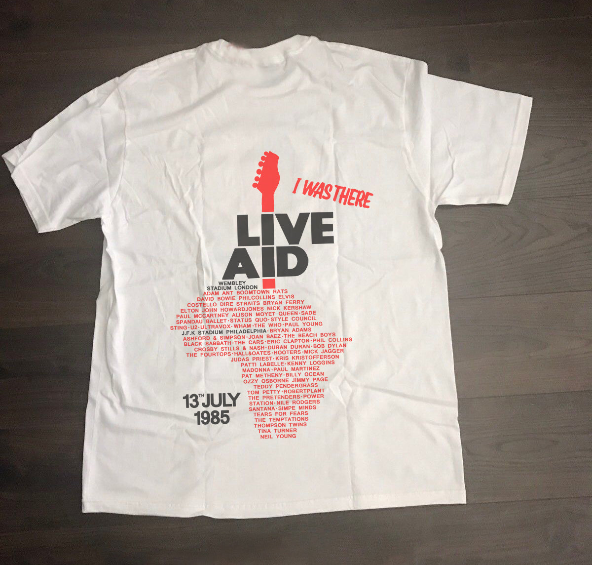 LIVE AID 13 july 1985 i was there concert  t-shirt