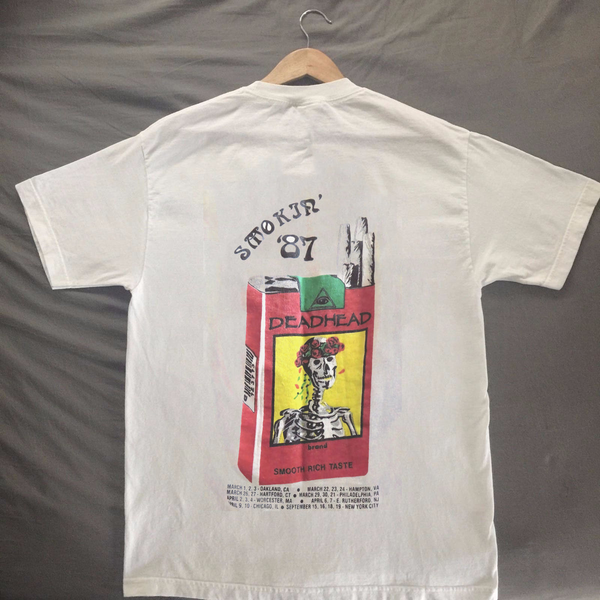 1987 Grateful Dead T Shirt Spring Tour Smoker 87