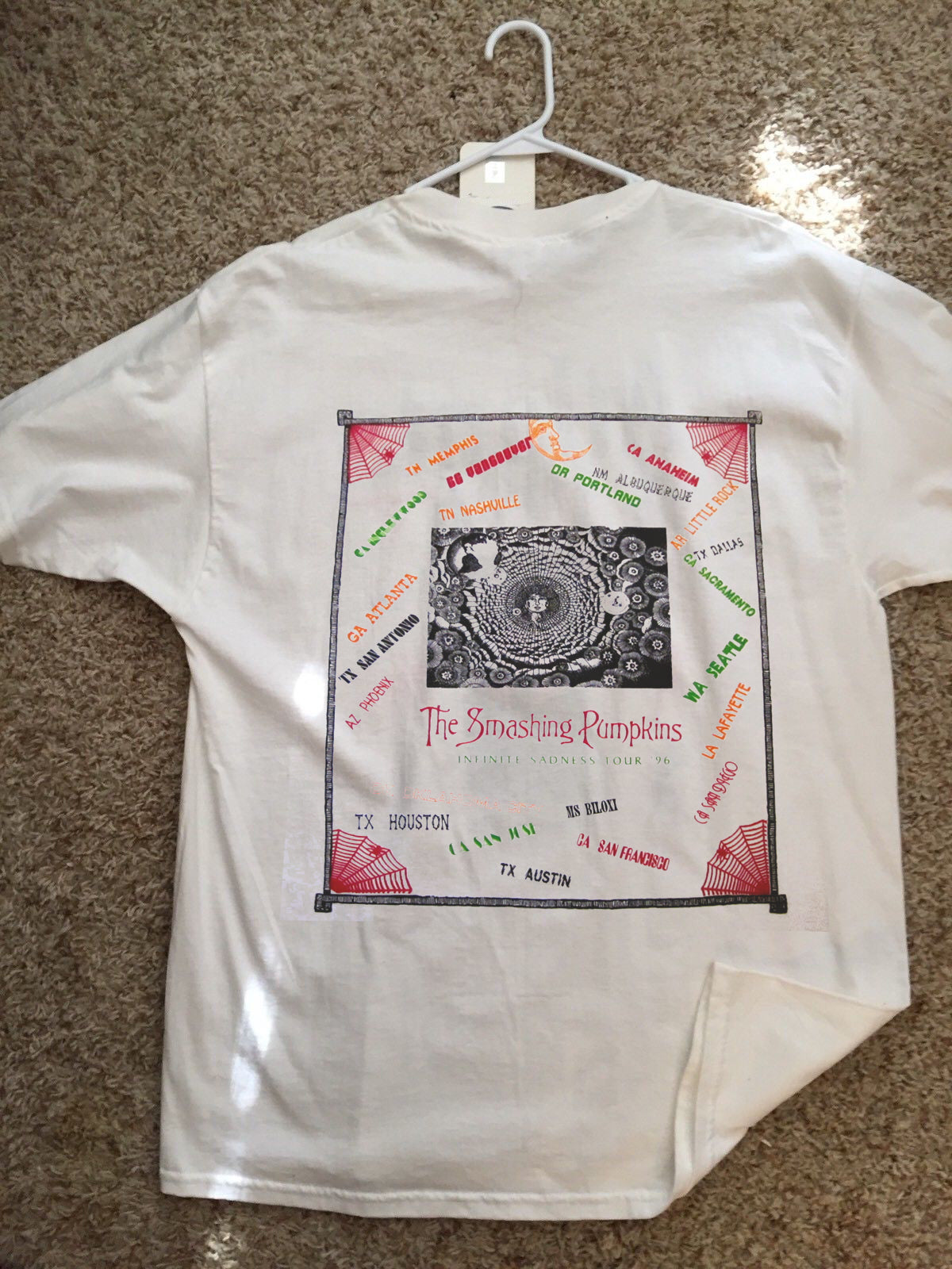 Smashing Pumpkins Infinite Sadness Tour '96 Inglewood Forum LA shirt