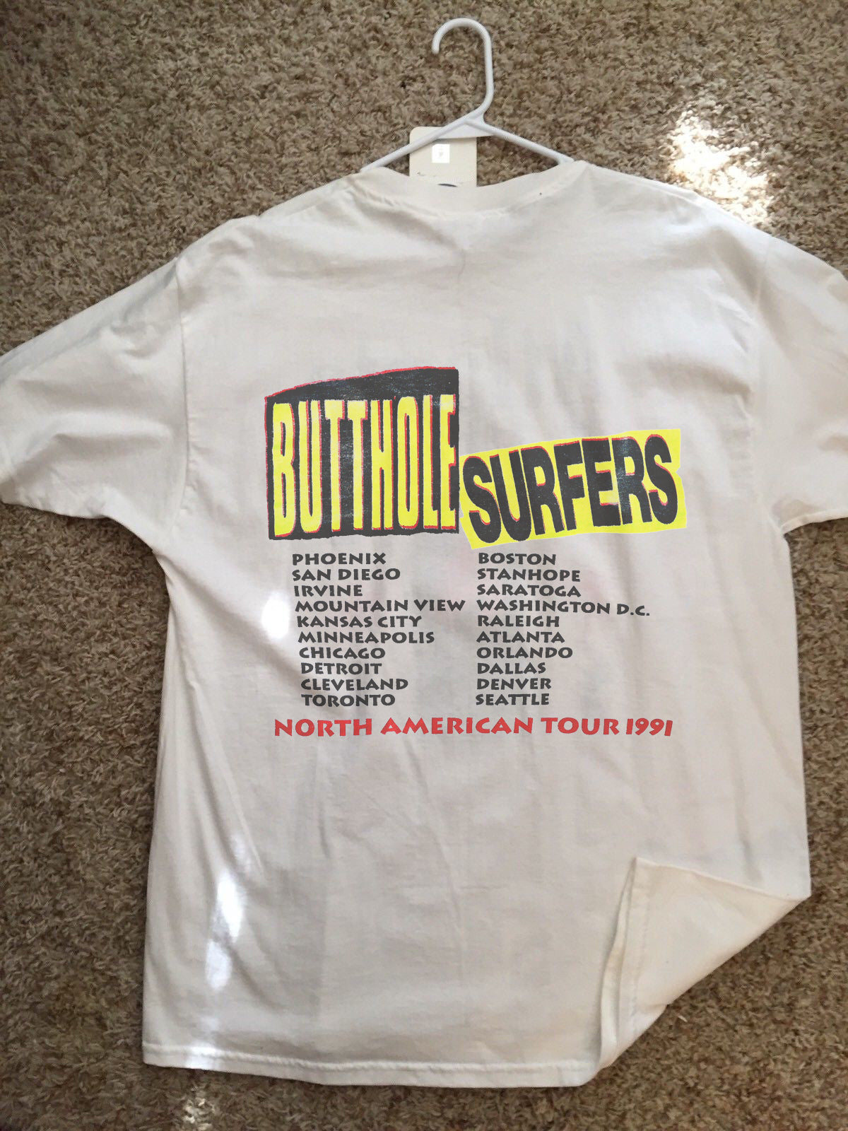Vintage 1991 Butthole Surfers Iguana Lollapalooza Rock Concert Tour Shirt