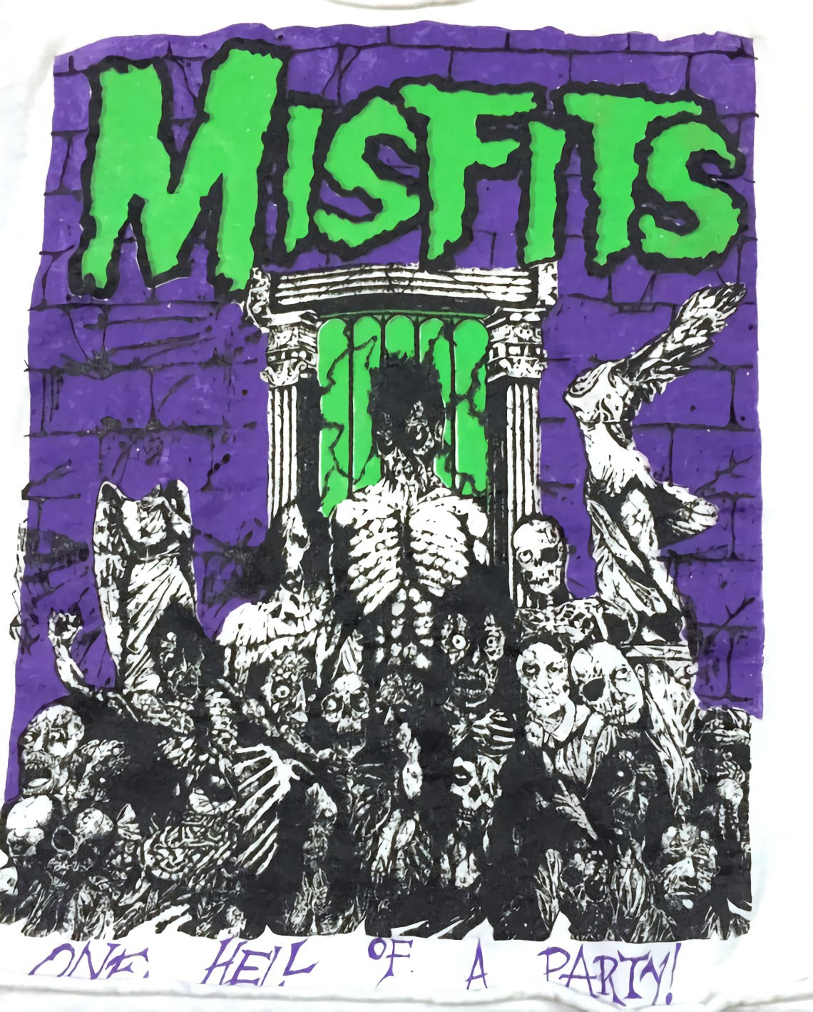 Vintage MISFITS EARTH A.D. T-SHIRT 80s ONE HELL OF A PARTY! danzig